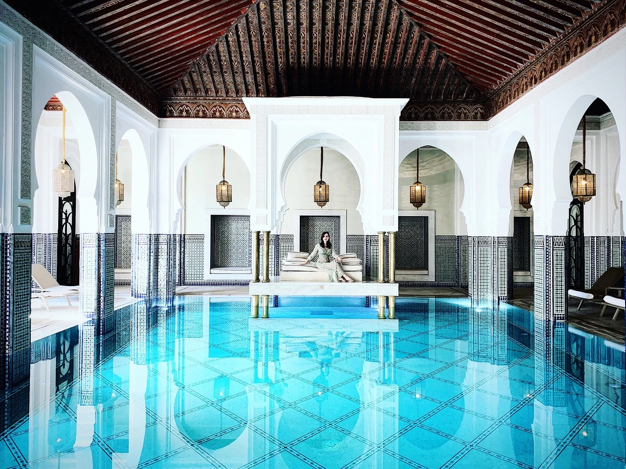 Détente dans un hammam